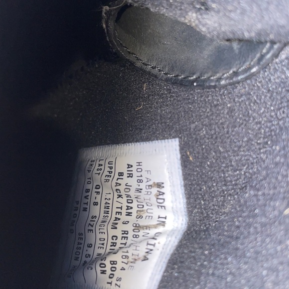 Jordan 9 Oklahoma sooner PE promo sample size 9.5 - Picture 3 of 5